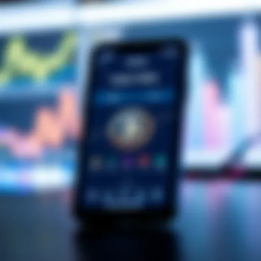 A close-up view of a smartphone displaying a cryptocurrency wallet interface