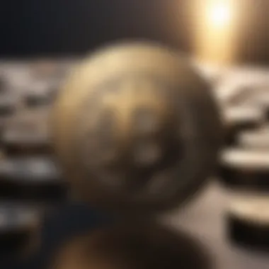 Detailed view of BTCS Coin's logo