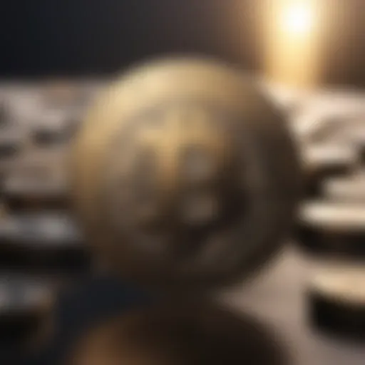 Detailed view of BTCS Coin's logo