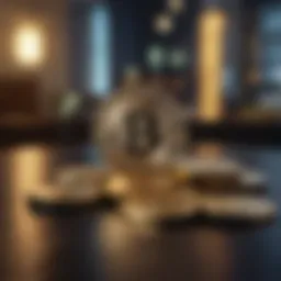 Concept of cryptocurrency loans