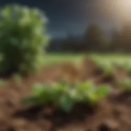 Conceptual representation of yield farming in cryptocurrency