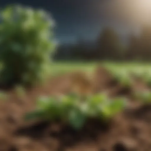 Conceptual representation of yield farming in cryptocurrency